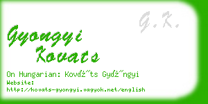 gyongyi kovats business card